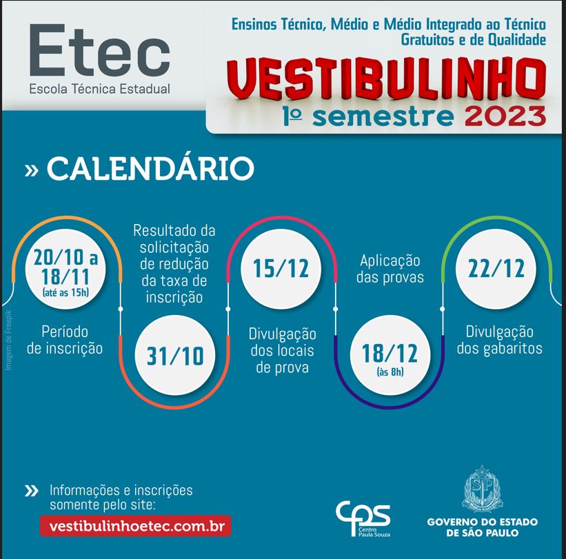 Vestibulinho ETEC Segundo Semestre 2023: Inscrições, Vagas e Cursos